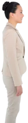 Fototapete Asiatische Orte Digital png photo of happy asian businesswoman standing and looking side on transparent background