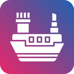 Naklejka premium Vector Design Ferry Boat Icon Style