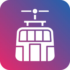 Vector Design Cable Car Icon Style
