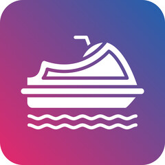 Vector Design Jet Ski Icon Style