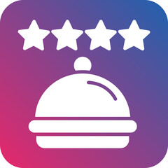 Fototapeta premium Vector Design Food Review Icon Style