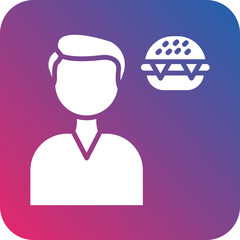 Vector Design Food Vendor Male Icon Style