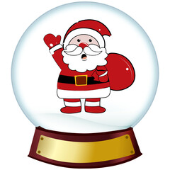 santa claus with a bag