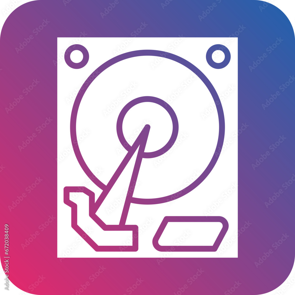 Poster vector design hard disk icon style
