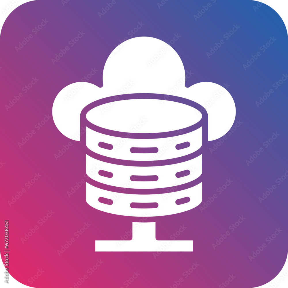 Poster vector design cloud database icon style
