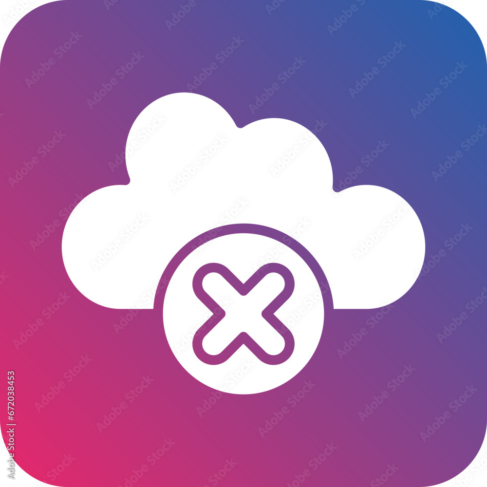 Poster vector design cloud inaccessible icon style