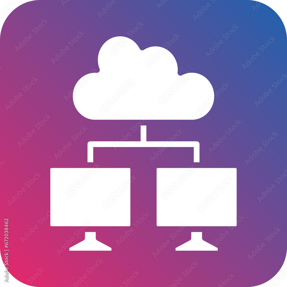 Poster vector design cloud computing icon style