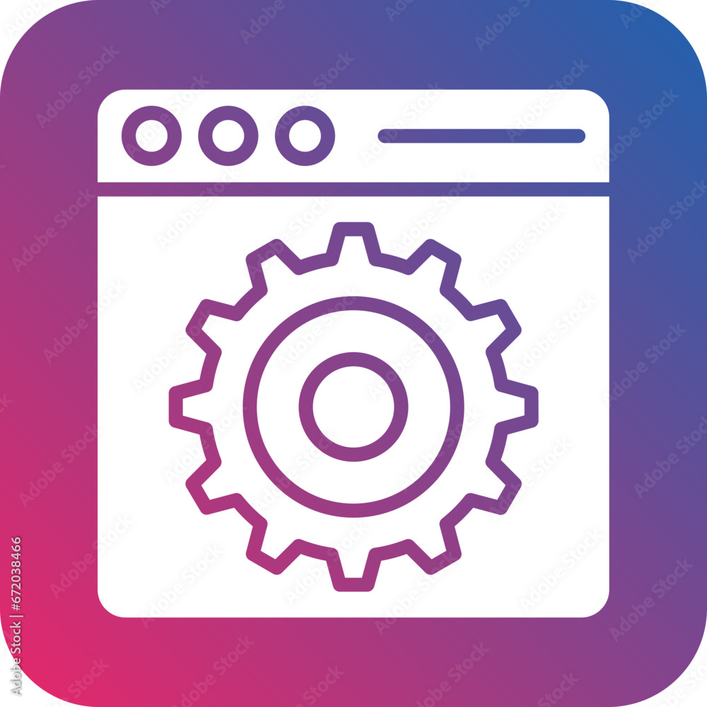Poster vector design browser setting icon style