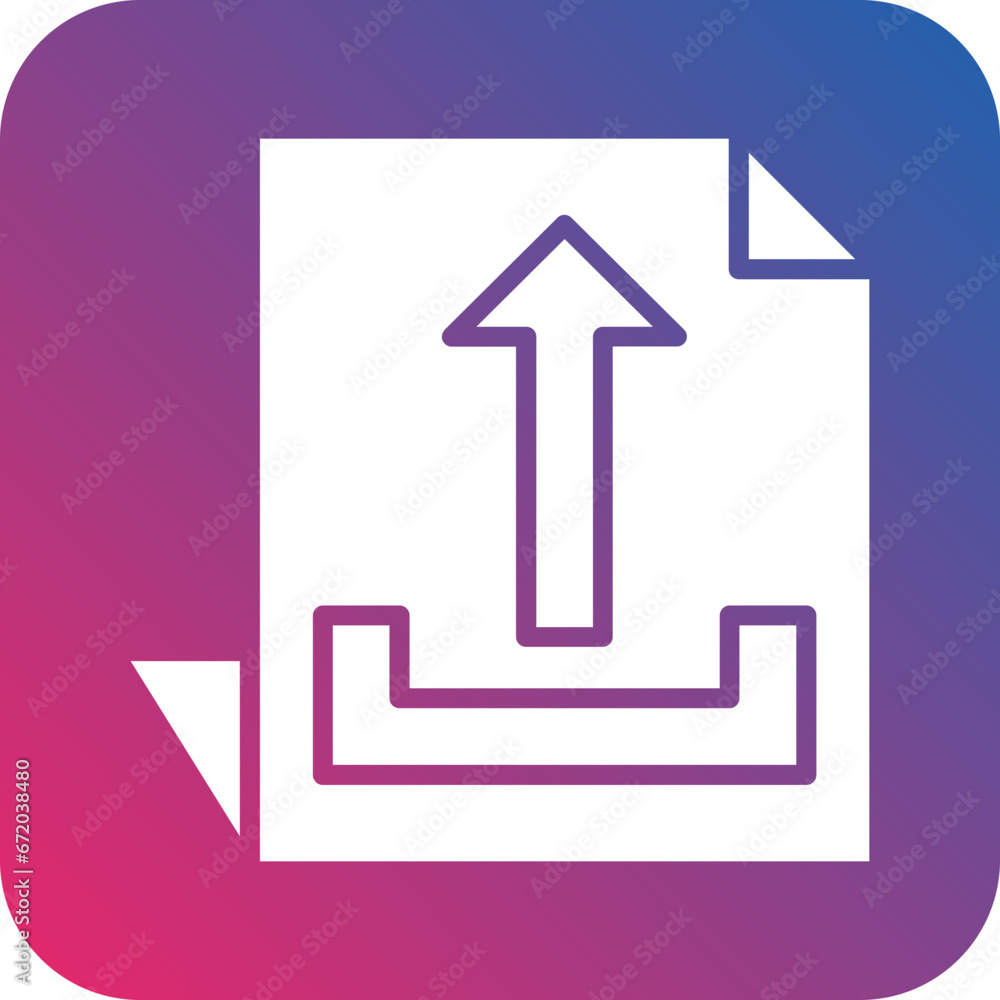 Poster vector design upload file icon style