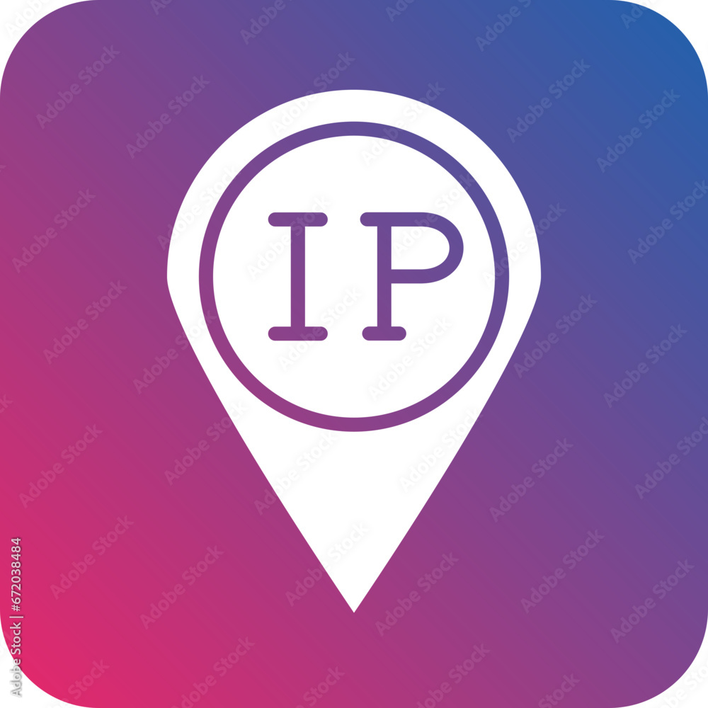 Poster vector design ip address icon style