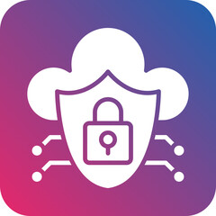 Vector Design Cloud security Icon Style
