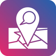 Vector Design Map Chat Icon Style