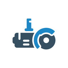 Angle grinder machine icon vector illustration
