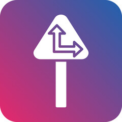 Vector Design Sharp Bend Icon Style