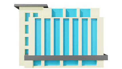3D Apartment Building Illustration