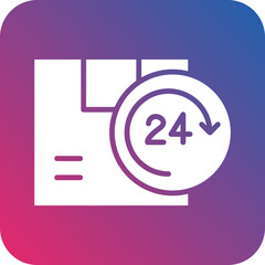 Vector Design 24 Hours Delivery Icon Style