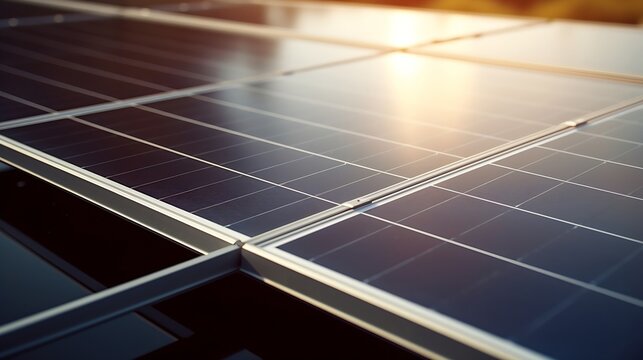 Solar panel texture background solar panel. Photovoltaic cells, close-up. : Generative AI