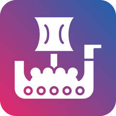 Vector Design Viking Ship Icon Style