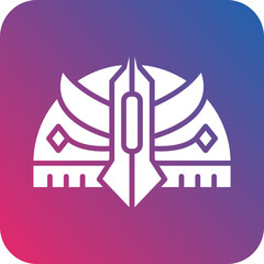Vector Design Viking Helmet Icon Style