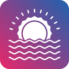 Vector Design Sunset Icon Style