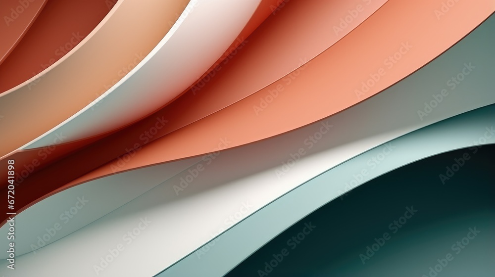 Poster macro photo. abstract minimalistic background - paper art. waves, paper cut. single frame from sheet