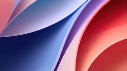 Macro photo. Abstract minimalistic background - paper art. Waves, paper cut. Single Frame from sheets of paper illuminated by neon light. Minimalism, copyspace. 3D effect.