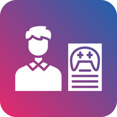 Vector Design Game Script Writer Male Icon Style