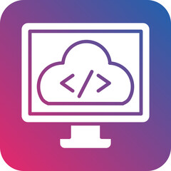 Vector Design Cloud Coding Icon Style