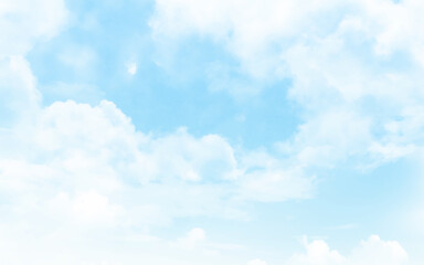 Background with clouds on blue sky. Sky landscape background. Blue Sky vector - obrazy, fototapety, plakaty