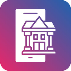 Vector Design Mobile Banking Icon Style