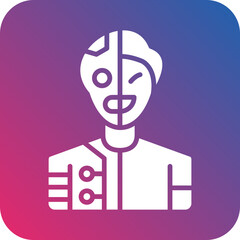 Vector Design Cyborg Icon Style