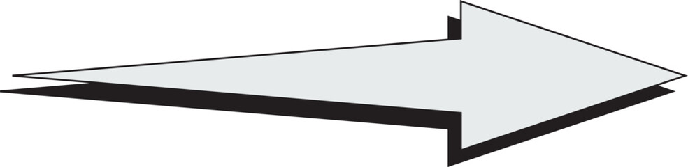 矢印＿影つき　白塗り
