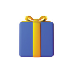 3d gift box icon. Realistic illustration of holiday surprise box isolated on a white background. Vector 10 EPS.