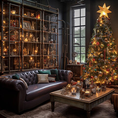 Christmas Tree Glistening Serenity
