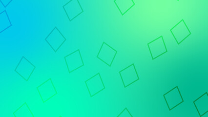 Fototapeta na wymiar CG image of green and cyan background including rhombus shaped object