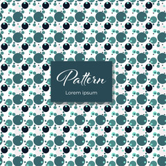 Abstract blue polka dot pattern. Vector seamless background