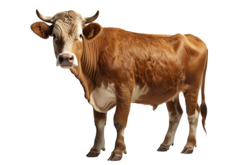 Beef cattle in isolated on transparent background ,generative ai