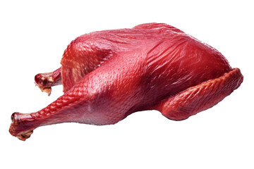 Raw Turkey, an Ingredient for Thanksgiving Cooking isolated on transparent background ,generative ai