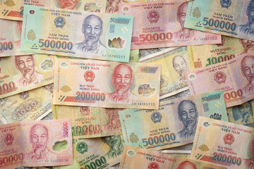 Fototapeta na wymiar Old Vietnamese Dong, Vietnamese currency 