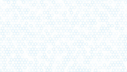 Hexagons pattern on blue background. Genetic research, molecular structure. Chemical engineering. Concept of innovation technology. Used for design healthcare, science and medicine background