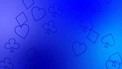 CG image of blue background including playing cards shaped object