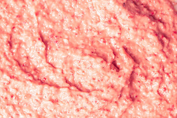 Obraz premium Fruit yogurt ice cream. Smoothies from fresh fruits and berries. Ice cream texture. Delicious sweet dessert close-up as a background.