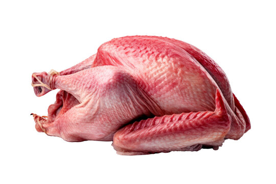 Raw Turkey, an Ingredient for Thanksgiving isolated on transparent background