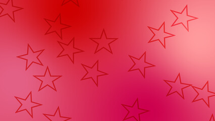 CG image of red background including star shaped object