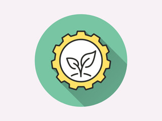 Esg investment flat icon with long shadow for graphic and web design.