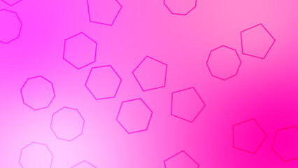 CG image of pink and magenta background including polygon shaped object
