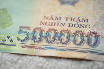 Obraz premium Old Vietnamese Dong, Vietnamese currency