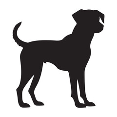 Buddy dog black Silhouette

