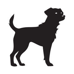 Buddy dog black Silhouette
