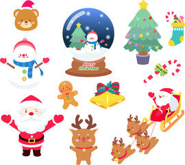 Obraz na płótnie Canvas Christmas icons